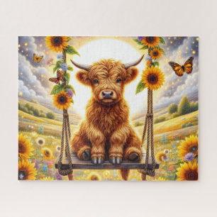 Puzzle Vache highland tournesol