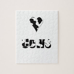 Puzzle Vaches d'amour, coeur en noir et blanc