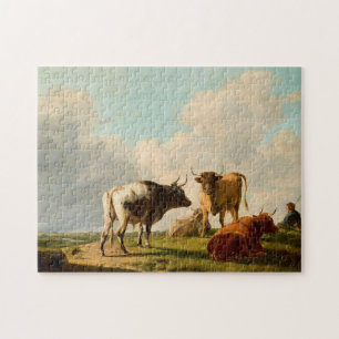 Puzzle Vaches dans le pâturage Eugène Joseph Verboeckho