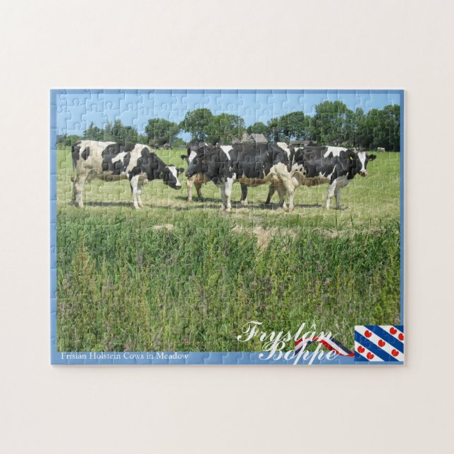 Puzzle Vaches du Holstein de Frisian de Fryslân Boppe (Horizontal)
