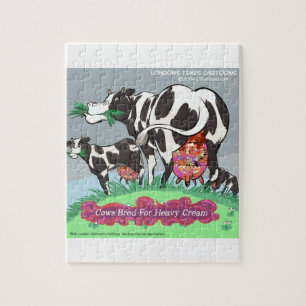 Puzzle Vaches faisant de la crème épaisse dessin animé dr