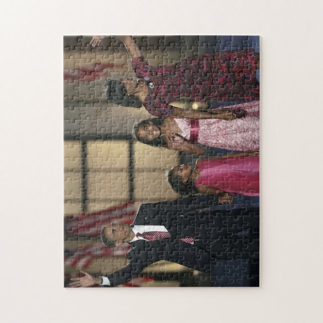 Puzzle Vague de famille de Barak Obama (Vertical)