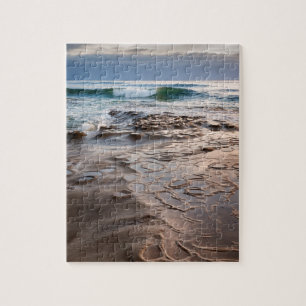 Puzzle Vague de rupture sur la plage, Californie