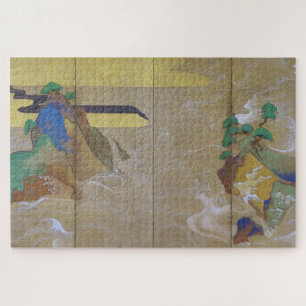 Puzzle Vagues à Matsushima (gauche), Tawaraya Sotatsu