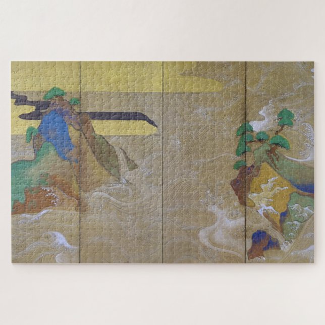 Puzzle Vagues à Matsushima (gauche), Tawaraya Sotatsu (Horizontal)