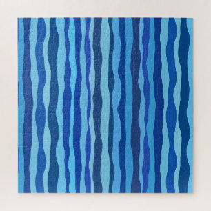 Puzzle Vagues de bleu cyan marine cobalt bleu ciel