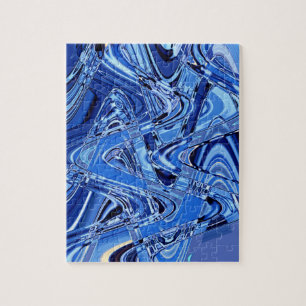 Puzzle vagues de routes en bleu