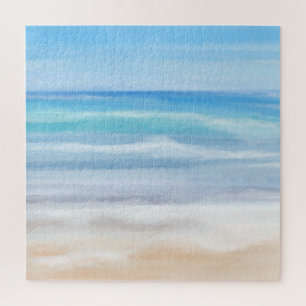 Puzzle Vagues Jouantes Par Un Jour Ensoleillé À La Plage