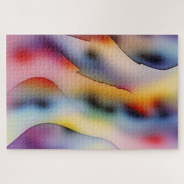 Puzzle "Vagues réfractaires" Art Abstrait contemporain (Horizontal)