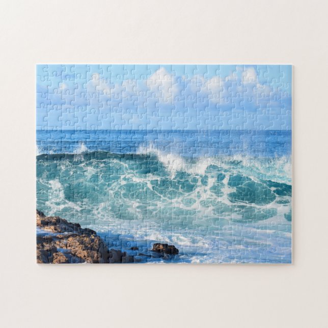 Puzzle Vagues s'écrasant à Hawaii - 11x14 pouces (Horizontal)