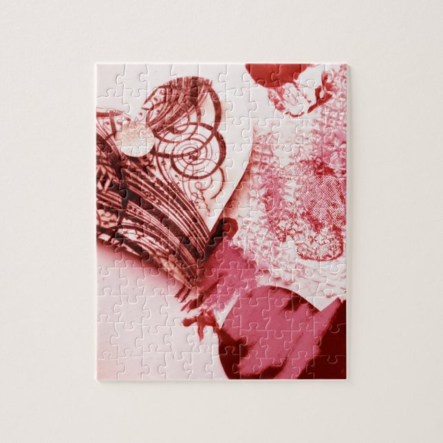 Puzzle Valentine coeurs collage (Vertical)