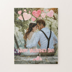 Puzzle Valentine Coeurs roses superposer Ajouter votre pr