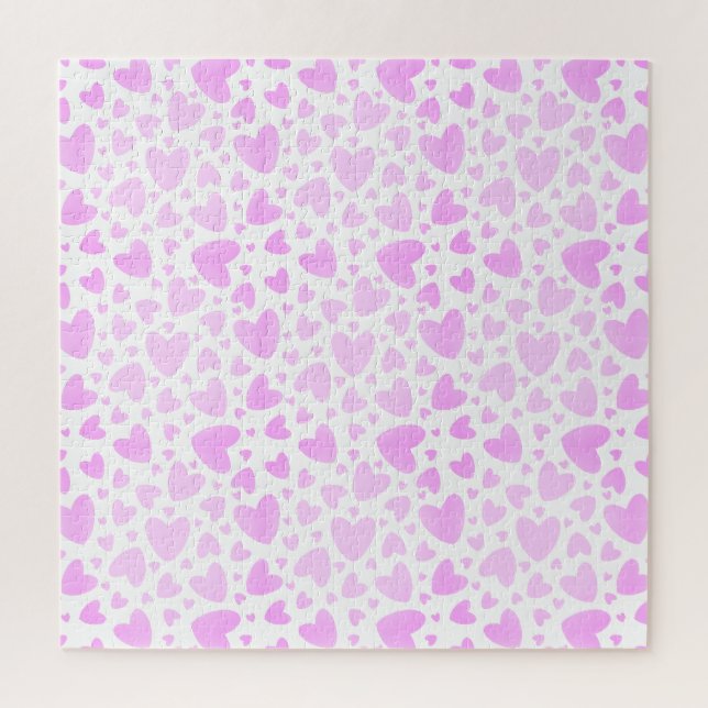 Puzzle Valentine Girly rose Faded Love Hearts Impossible (Vertical)