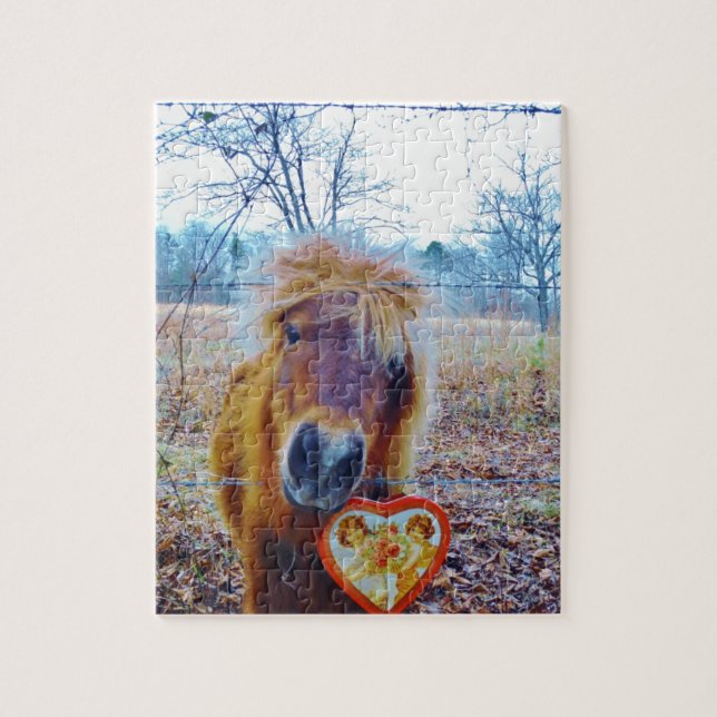 Puzzle Valentine Heart Horse (Vertical)