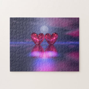 Puzzle Valentine Hearts Night Beats