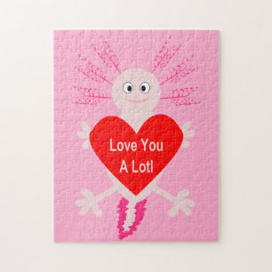 Puzzle Valentines Day Love Heart Axolotl