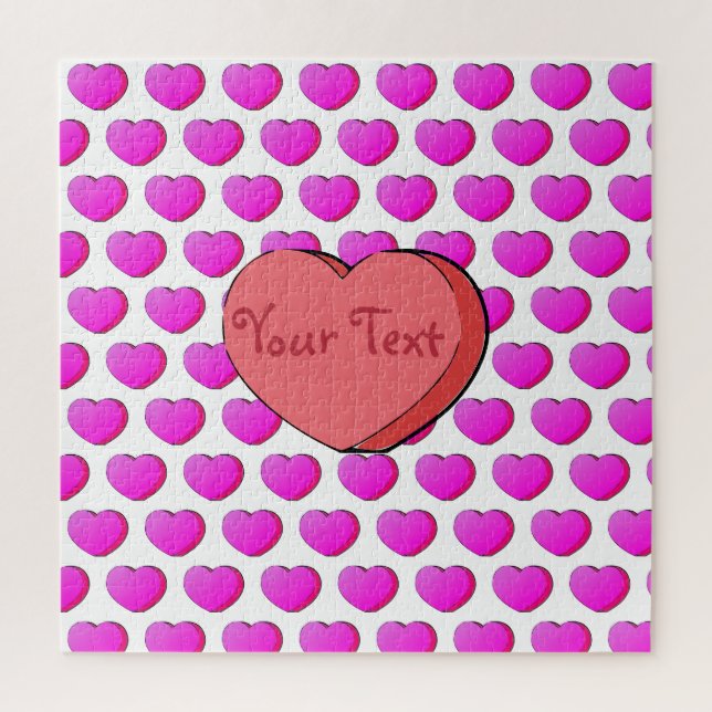 Puzzle Valentines Dessin Coeur de bonbons (Vertical)