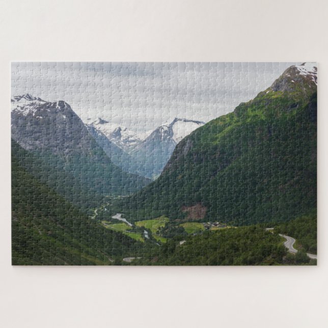 Puzzle Vallée de Hjelle, nature en Norvège (Horizontal)