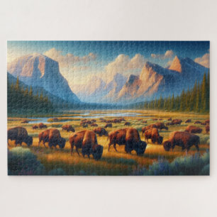Puzzle Vallée des bisons sauvages, Montagnes