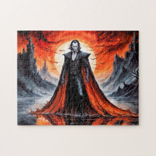 Puzzle Vampire sous la lumière rouge de la lune