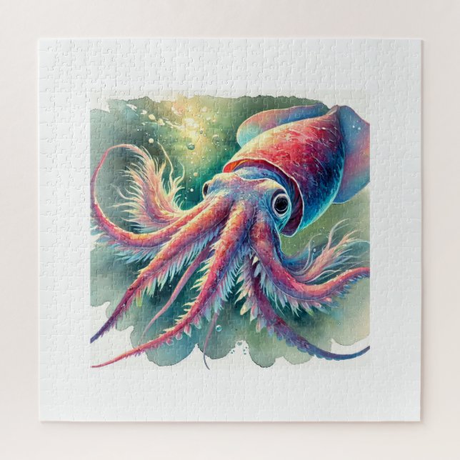 Puzzle vampire squid 171024AREF124 - Watercolor (Vertical)