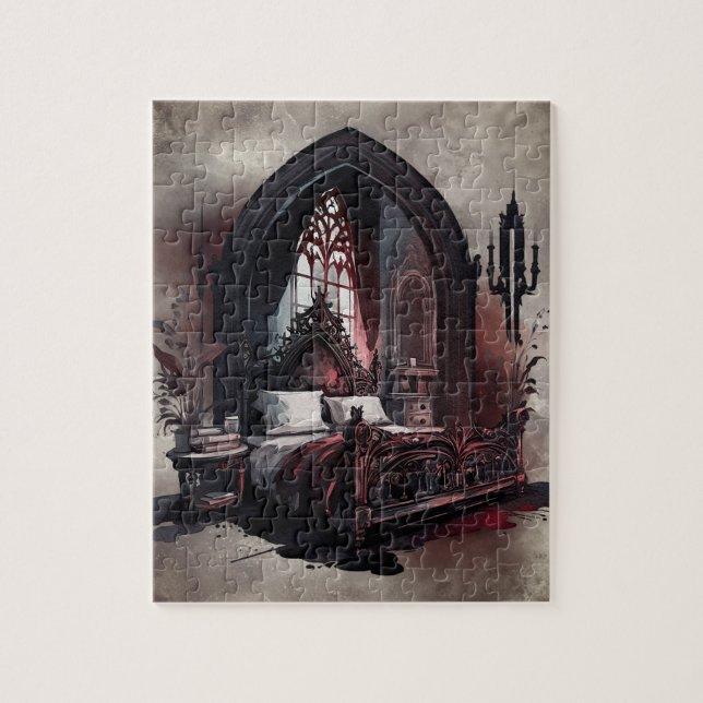 Puzzle Vampy Boudoir | Suite de chambre gothique rouge vi (Vertical)