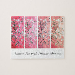 Puzzle Van Gogh Almond Blossoms rose foncé Peach Gradient