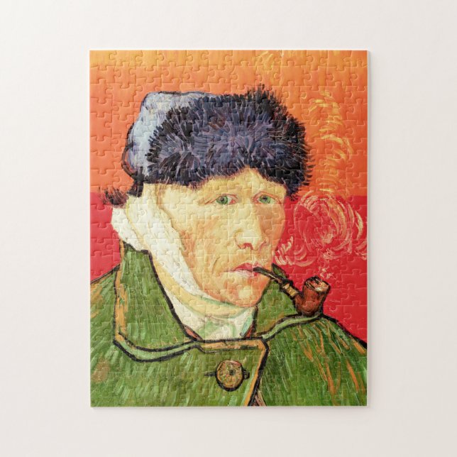 Puzzle Van Gogh - Autoportrait avec oreille et tuyau en b (Vertical)
