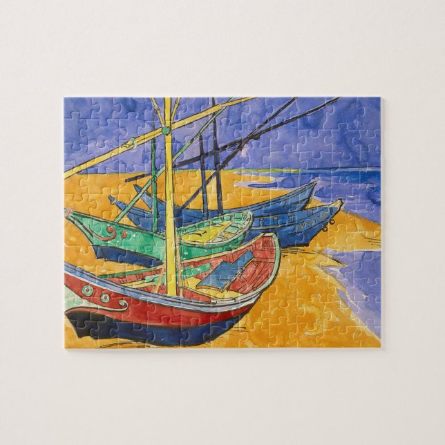 Puzzle Van Gogh Bateaux Plage impressionniste (Horizontal)
