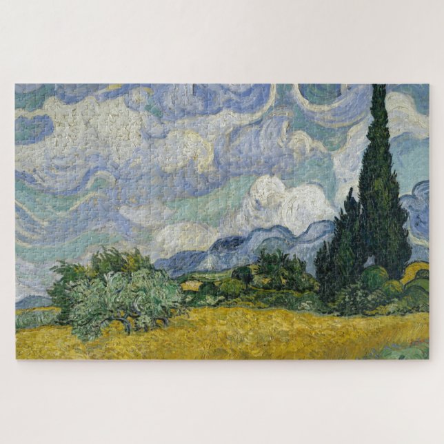 Puzzle Van gogh - Champ de blé avec cyprès (Horizontal)