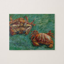 Van Gogh Deux Crabes Art Impressionniste Vert