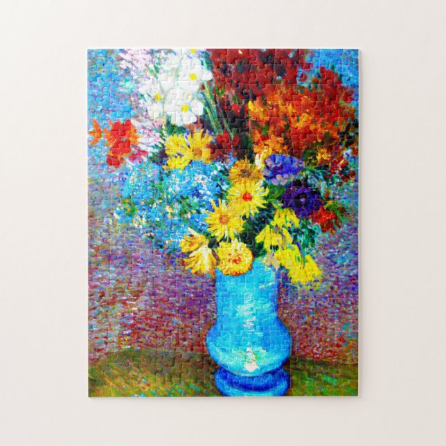 Puzzle Van Gogh Flowers dans un Vase Bleu (Vertical)