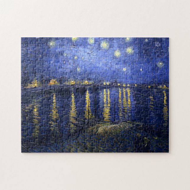 Puzzle Van Gogh : Nuit étoilée au-dessus du Rhône (Horizontal)