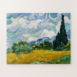 Puzzle Van Gogh Peinture Art Vintage Blé Champ Cypresse