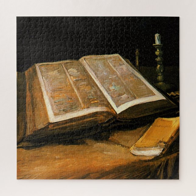 Puzzle Van Gogh - Vie morte avec la Bible (Vertical)
