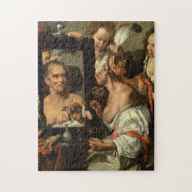 Puzzle Vanitas, La vieille coquette par Bernardo Strozzi (Vertical)