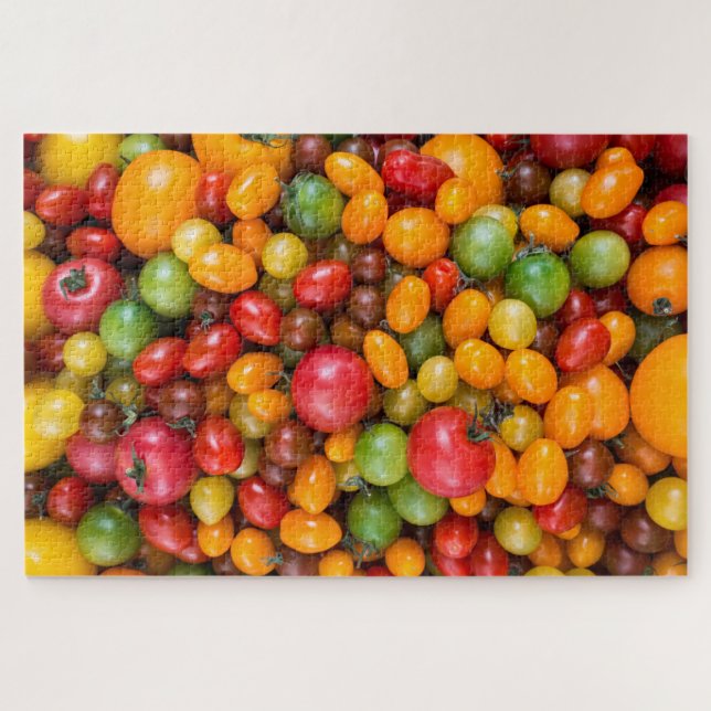 Puzzle Variété colorée d'espèces de tomates (Horizontal)