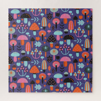 Puzzle Variété de champignons : Illustration Vintage