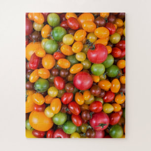 Puzzle Variété de tomates fraîches colorées du jardin