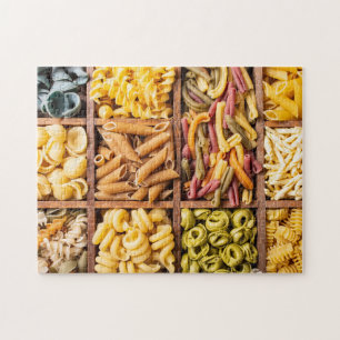 Puzzle Variétés colorées de pâtes alimentaires