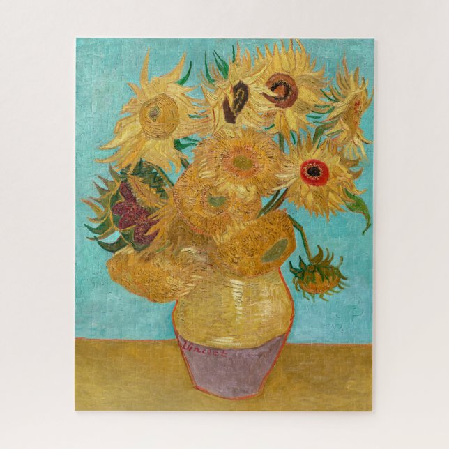Puzzle Vase avec douze tournesols | Van Gogh | (Vertical)