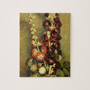 Puzzle Vase avec Hollyhocks par Vincent van Gogh