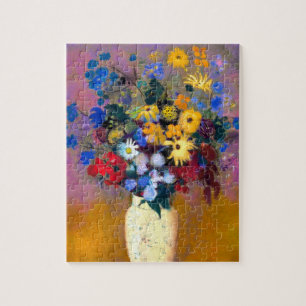 Puzzle Vase blanc avec fleurs Odilon Redon