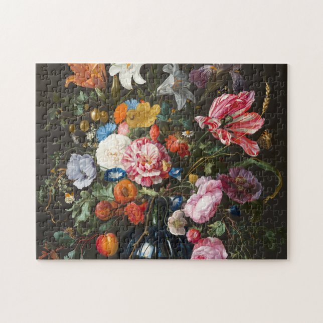 Puzzle Vase de fleurs. Le créateur Jan Davidsz de Heem. (Horizontal)