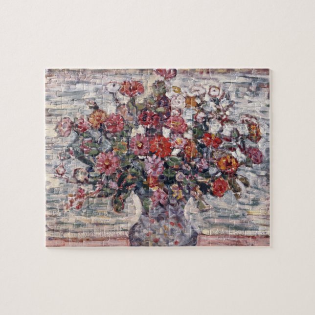 Puzzle Vase de fleurs, Zinnias de Maurice Prendergast (Horizontal)