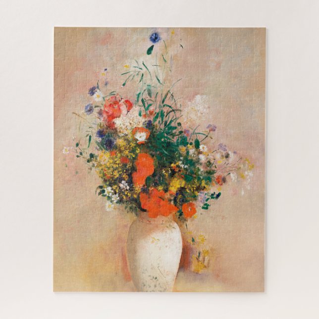 Puzzle Vase des fleurs de Redon Post-impressionniste (Vertical)