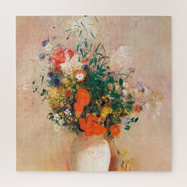 Puzzle Vase des fleurs de Redon Post-impressionniste (Vertical)