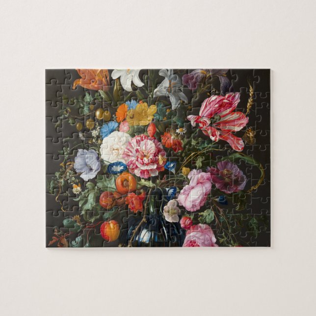 Puzzle Vase of Flowers. Creator Jan Davidsz de Heem. (Horizontal)