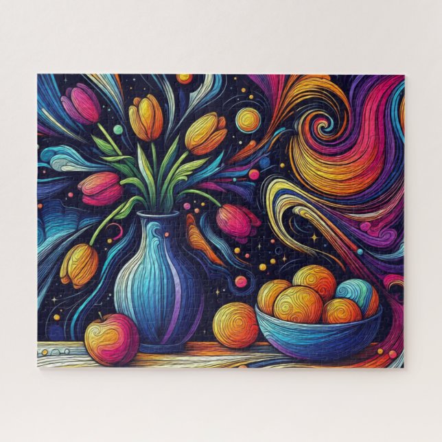 Puzzle Vase of Tulips (Horizontal)