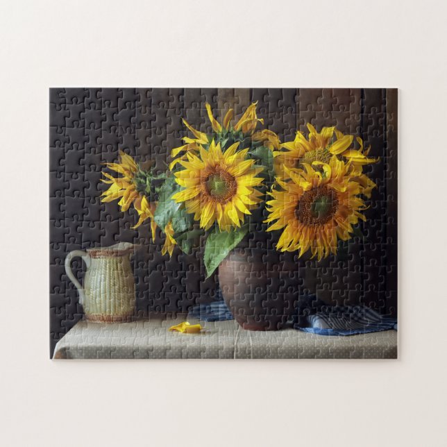 Puzzle Vase russe des tournesols| Floral (Horizontal)